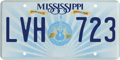 MS license plate LVH723