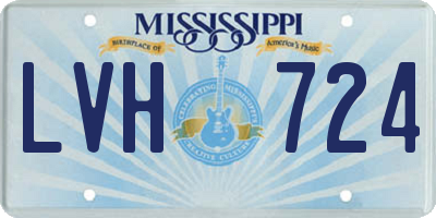 MS license plate LVH724