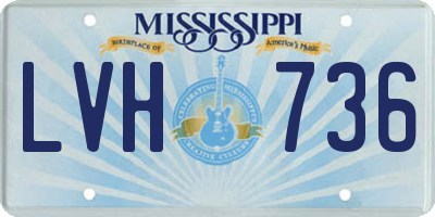 MS license plate LVH736