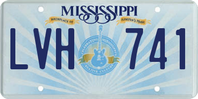 MS license plate LVH741