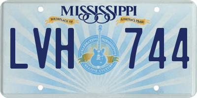 MS license plate LVH744