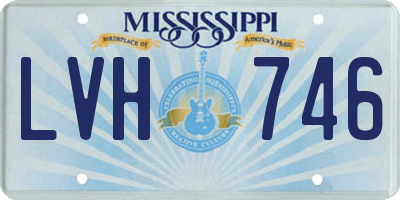 MS license plate LVH746