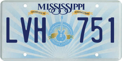 MS license plate LVH751