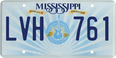 MS license plate LVH761