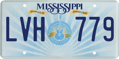 MS license plate LVH779