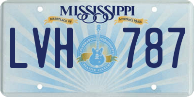 MS license plate LVH787