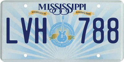 MS license plate LVH788
