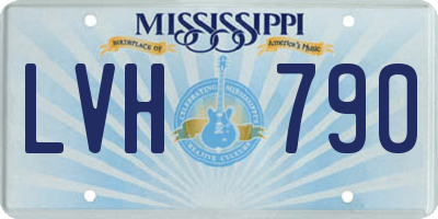 MS license plate LVH790