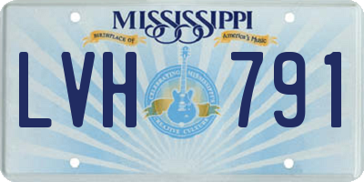 MS license plate LVH791