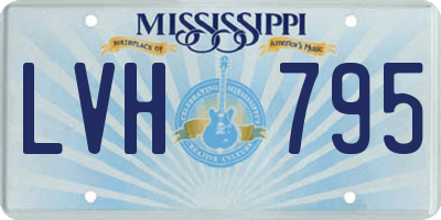 MS license plate LVH795