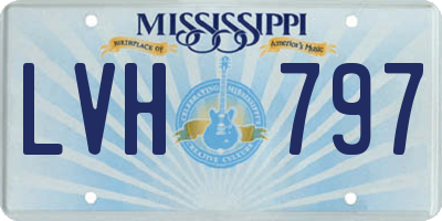 MS license plate LVH797