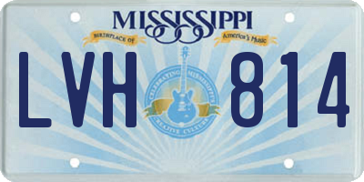 MS license plate LVH814