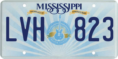 MS license plate LVH823