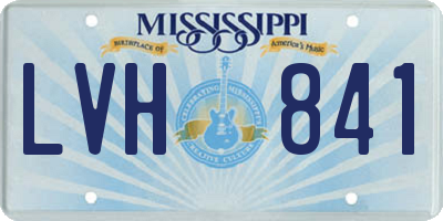 MS license plate LVH841