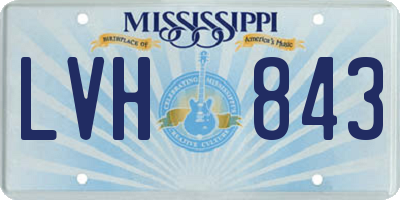MS license plate LVH843
