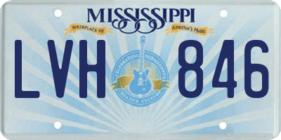 MS license plate LVH846
