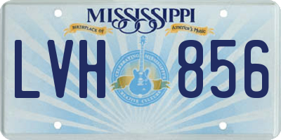 MS license plate LVH856