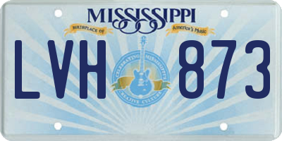 MS license plate LVH873