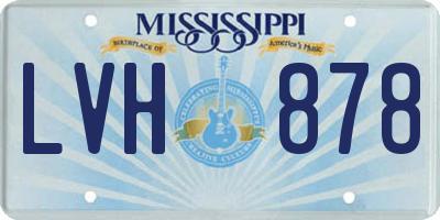 MS license plate LVH878