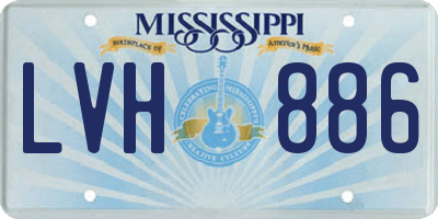 MS license plate LVH886