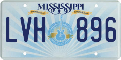 MS license plate LVH896