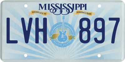MS license plate LVH897