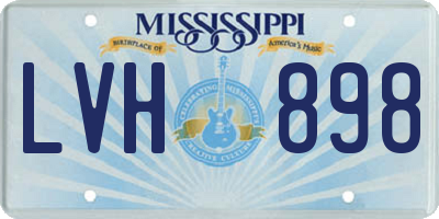 MS license plate LVH898