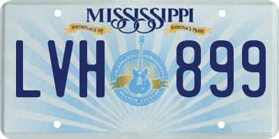 MS license plate LVH899