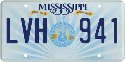 MS license plate LVH941