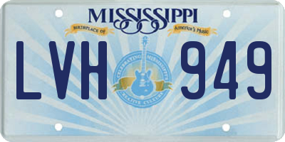 MS license plate LVH949