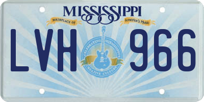 MS license plate LVH966