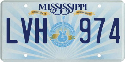 MS license plate LVH974
