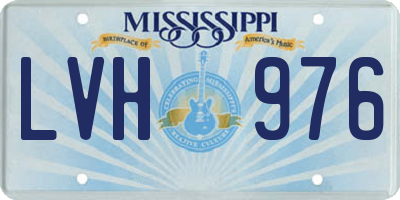 MS license plate LVH976
