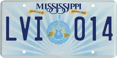 MS license plate LVI014