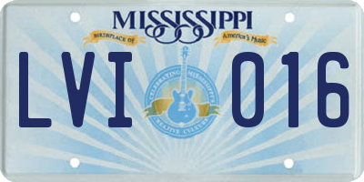 MS license plate LVI016