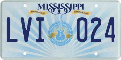 MS license plate LVI024