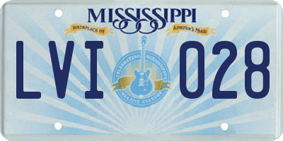 MS license plate LVI028
