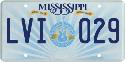 MS license plate LVI029