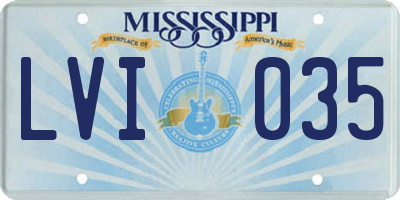 MS license plate LVI035