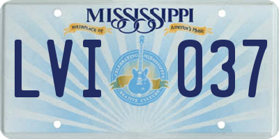 MS license plate LVI037