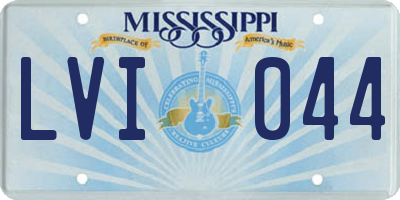 MS license plate LVI044