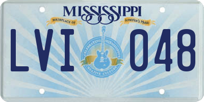 MS license plate LVI048
