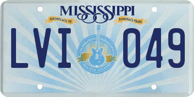 MS license plate LVI049