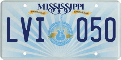 MS license plate LVI050