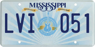 MS license plate LVI051
