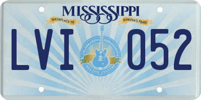MS license plate LVI052