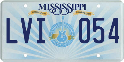MS license plate LVI054