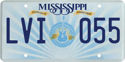 MS license plate LVI055