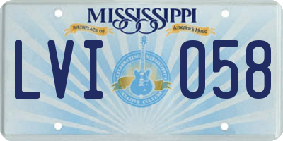 MS license plate LVI058