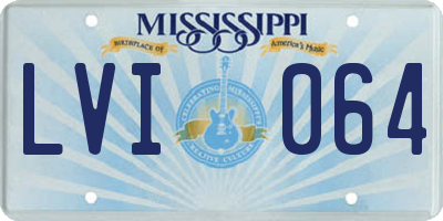 MS license plate LVI064